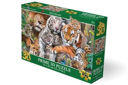 Puzzle 3D - Spící šelmy