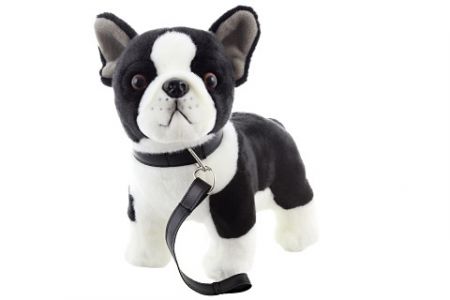 Plyš Buldoček francouzský s vodítkem 20 cm Eco-friendly