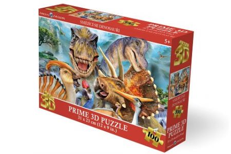 Puzzle 3D - Smějící se dinosauři