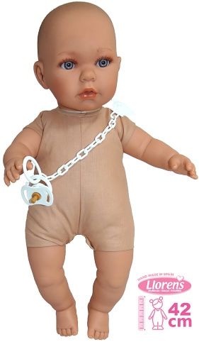 Llorens 424P BABY ENZO & JULIA - realistická panenka miminko se zvuky a měkkým látkovým tě