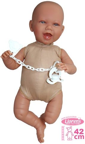 Llorens 740S NEW BORN 2 v 1 - realistická panenka miminko se zvuky a měkkým látkovým tělem
