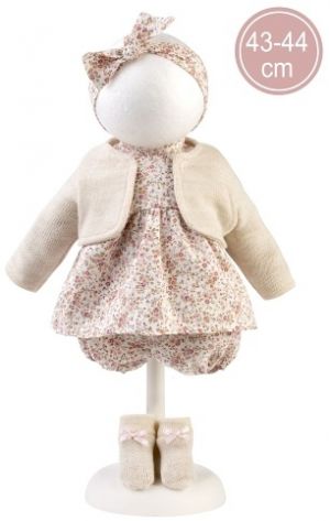 Llorens M844-01 obleček pro panenku miminko NEW BORN velikosti 43–44 cm