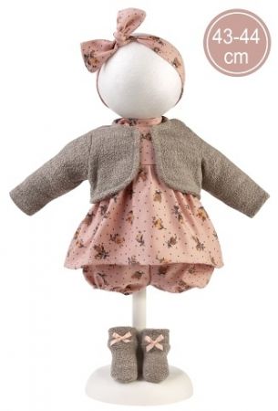 Llorens M844-02 obleček pro panenku miminko NEW BORN velikosti 43–44 cm