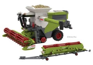 BRIXIES Plus 222.734 CLAAS LEXION 8900 TERRA TRAC - kombajn s přívěsem, 1498 k