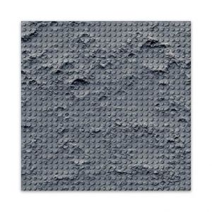 BRIXIES Plus 225.004 Designová podložka na stavění - měsíční krajina 25,5 x 25,5 cm