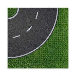 BRIXIES Plus 225.006 Designová podložka na stavění - zatáčka 25,5 x 25,5 cm