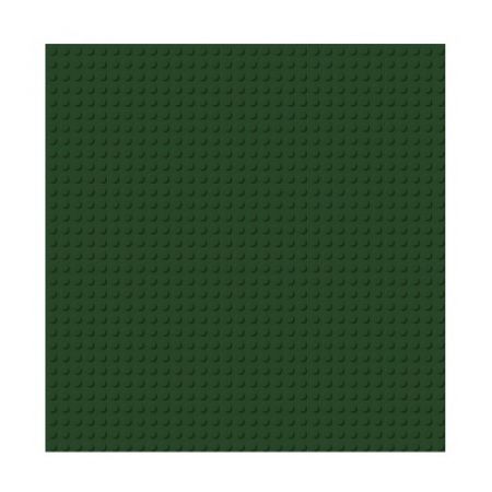 BRIXIES Plus 225.023 Základní podložka na stavění - tmavě zelená 25,5 x 25,5 cm