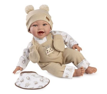 Guca 845 OLIVER - realistická panenka miminko s měkkým látkovým tělem - 42 cm