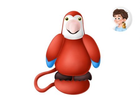 Gifty - Plyšák na rameno PARROT - papoušek