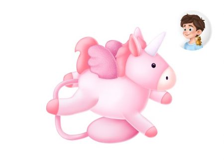 Gifty - Plyšák na rameno UNICORN - jednorožec