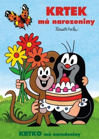 Omalovánka A4 Krtek má narozeniny