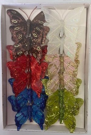 Motýl na kolíčku 8 cm – mix barev