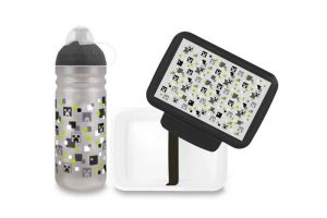 Set Zdravá lahev 0,7 l a Zdravá sváča Pixel head