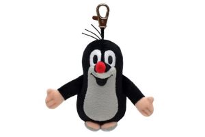 Krtek 10 cm, plyšový přívěsek na karabince MÚB