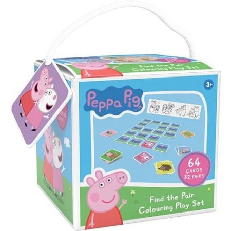 Pexeso na cesty s omalovánkami Prasátko Peppa