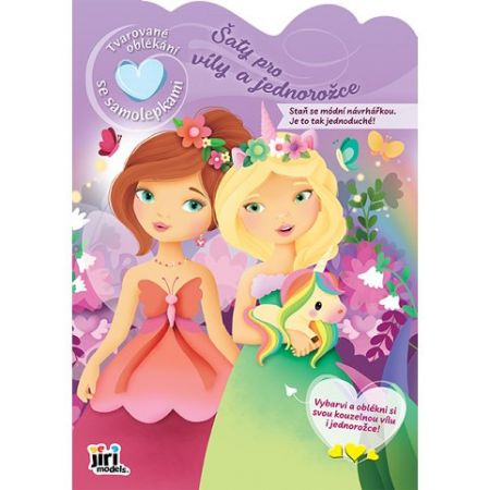 Tvarované oblékání se samolepkami Šaty pro víly a jednorožce