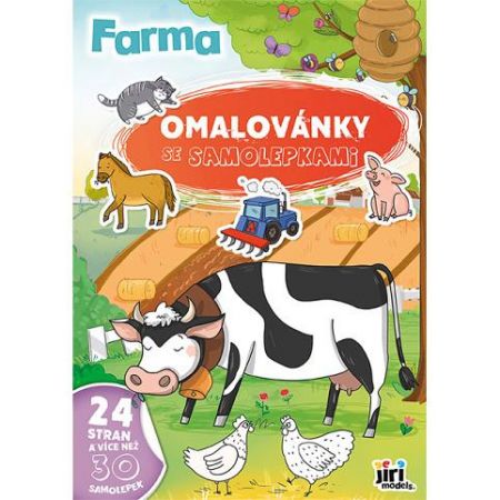 Omalovánky A4 se samolepkami Farma