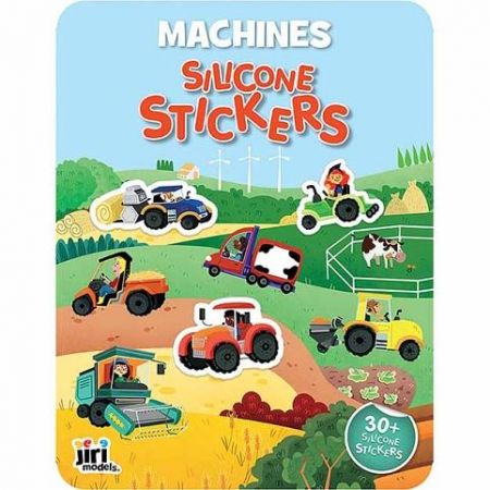 Hra se silikonovými samolepkami Traktory
