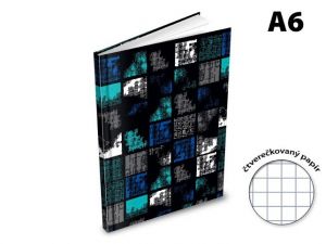 Záznamová kniha A6 MFP 100l/čtvereček ZL6105