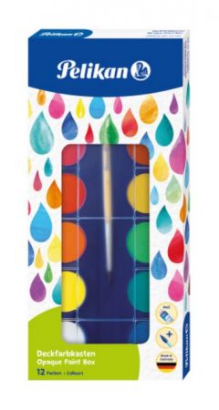 Vodové barvy Pelikan 12barev + běloba (Herlitz)