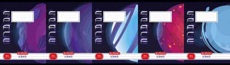 Školní sešit A5/40 listů, 70 g/m2, bezdřevý linka, 544, mix motivů