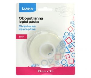 Lepící páska oboustranná montážní gelová 19mm x 3m LUMA transparentní