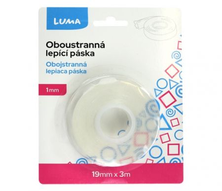 Lepící páska oboustranná montážní gelová 19mm x 3m LUMA transparentní