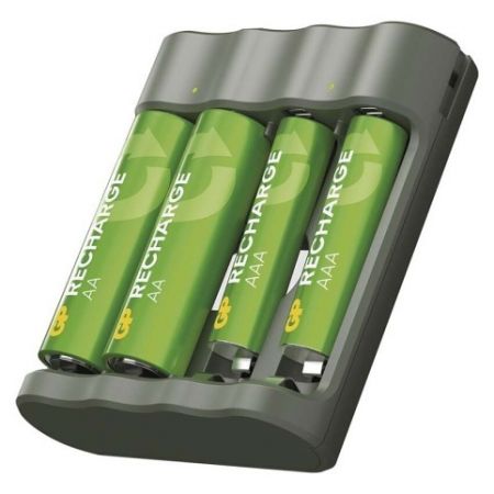 GP Nabíječka baterií GP Recharge B441 + 2× AA Recharge 2100 mAh + 2× AAA Recharge 800 mAh