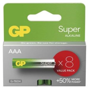 GP Alkalická baterie GP Super AAA (LR03), 8 ks