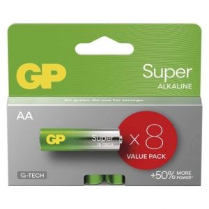 GP Alkalická baterie GP Super AA (LR6), 8 ks