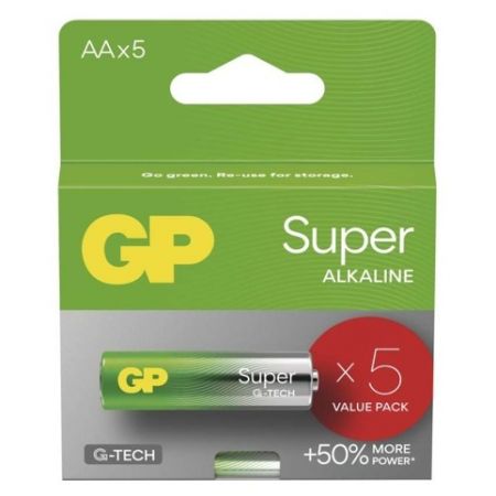 GP Alkalická baterie GP Super AA (LR6), 5 ks