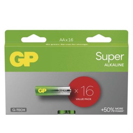 GP Alkalická baterie GP Super AA (LR6), 16 ks