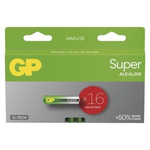 GP Alkalická baterie GP Super AAA (LR03) 16 ks