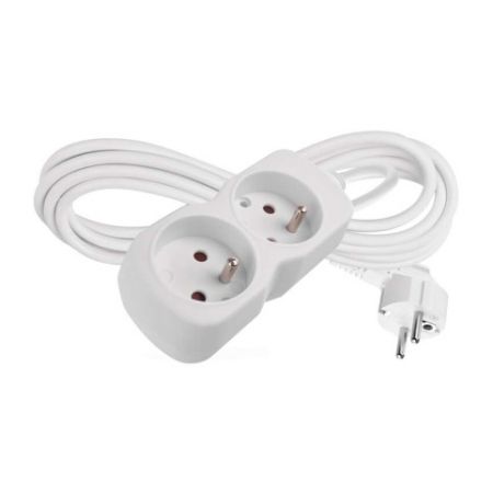 EMOS Prodlužovací kabel 3 m / 2 zásuvka / bílý / PVC / 1 mm2