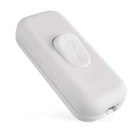 EMOS Spínač jednopólový šňůrový průchozí bílý