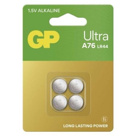 GP Alkalická knoflíková baterie GP Ultra A76U (LR44), 4 ks