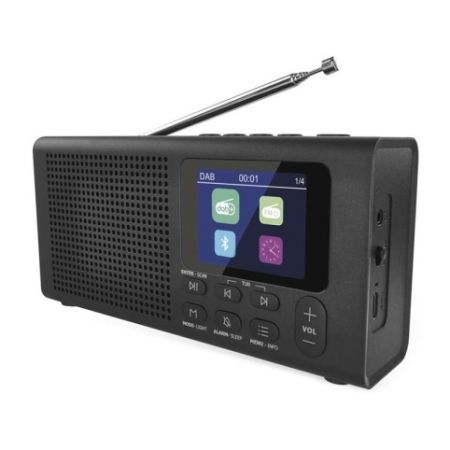 EMOS Přenosné rádio s Bluetooth, DAB / DAB+ / FM, černé