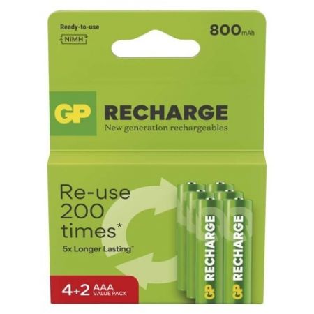 GP Nabíjecí baterie GP Recharge 800 AAA (HR03) 6 ks