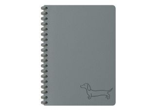 Blok se spirálou dark gray 11x15cm