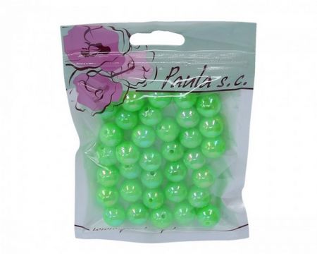 Korálky 10mm pomerančové plastové 50 g