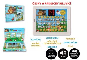 Naučný tablet moudré sovy dvojjazyčný CZ+AJ, plast