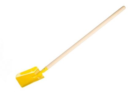 Lopatka žlutá s násadou kov/dřevo 80cm