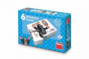Kostky kubus Krtek dřevo 6ks