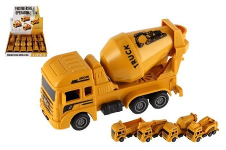 Auto stavební plast 12cm na zpětné natažení, 4 druhy