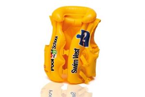Nafukovací vesta plavací Pool School Deluxe žlutá, 3-6 let INTEX 58660