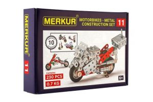 Stavebnice MERKUR 011 Motorka 10 modelů 222ks v krabici