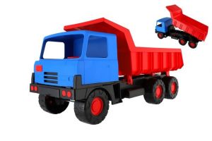 Auto Tatra 815 korba červená kabina modrá plast 75cm