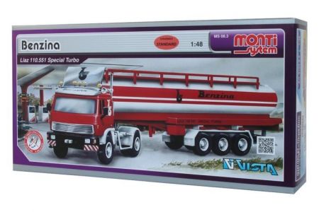 Stavebnice Monti 08/3 Benzina Liaz 1:48 v krabici 31,5x16,5x7,5cm