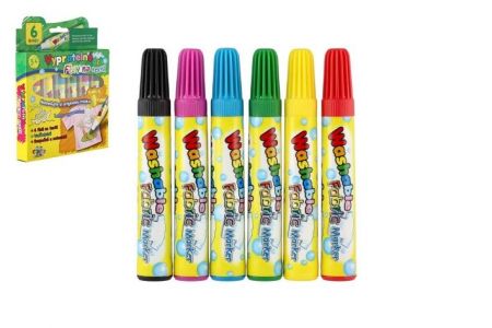 Fixy na textil vypratelné 6ks v krabičce 13x13cm