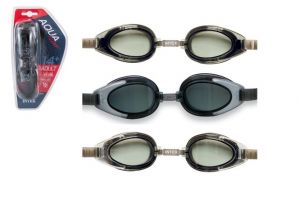 Plavecké brýle asst 3 druhy na kartě 20x15x5cm 14+